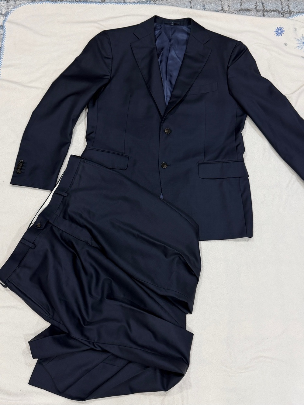 Suitsupply Napoli 44R FULL SUIT Navy 100% wool VBC Canonico men’s . 38x29 pants